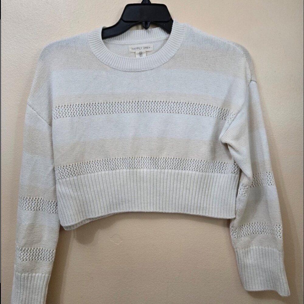 Happily Grey Crop Sweater